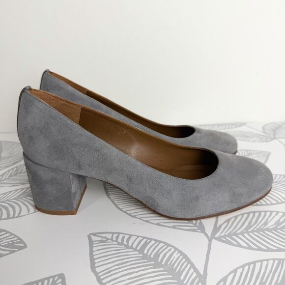 Margaux Shoes - Margaux The Block Heel Gray Suede Heels Pumps Women’s 36.5M / US 6.5